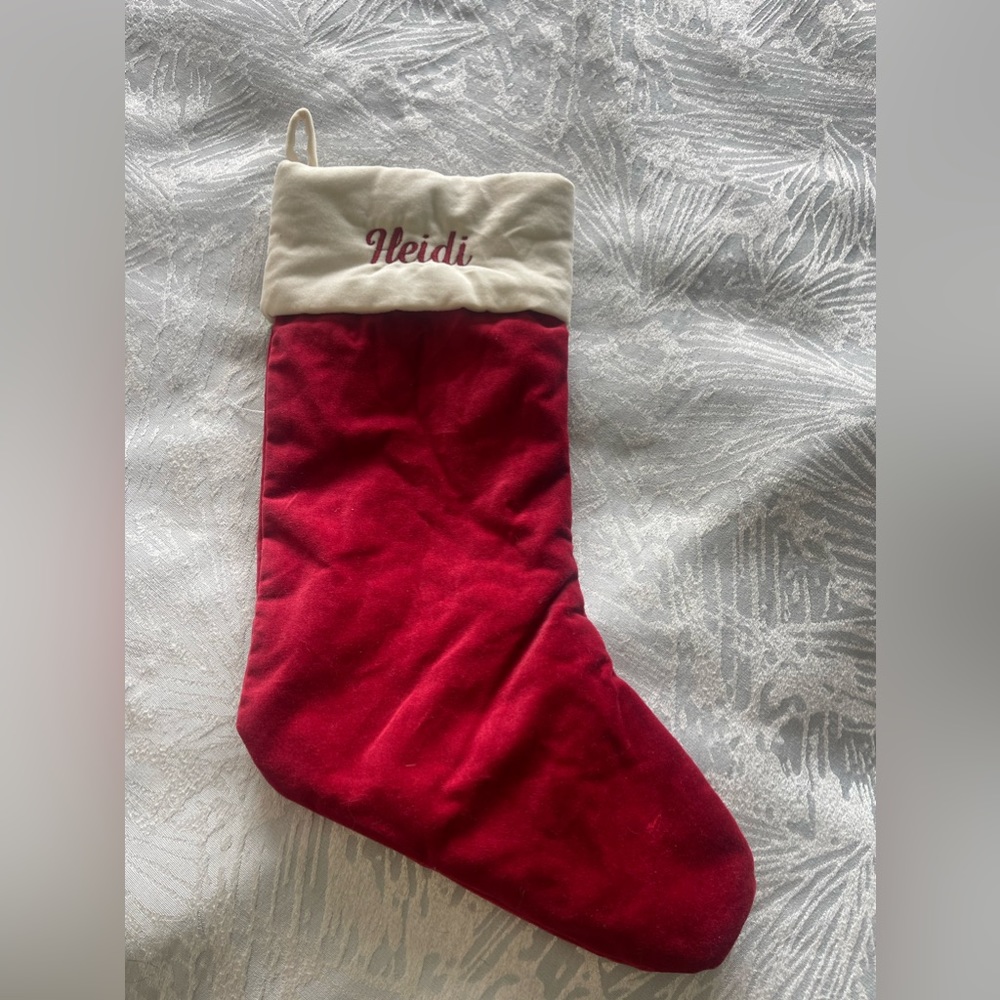 Pottery Barn Velvet stocking (Heidi)